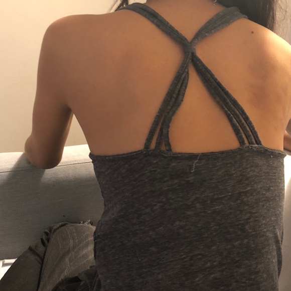 Grey tank top with back detail - Picture 3 of 3